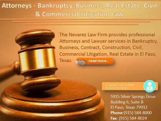 Attorneys - Bankruptcy, Business, Real Estate, Civil & Commercial Litigation Law