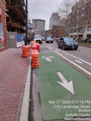 illegal parking in bike lane