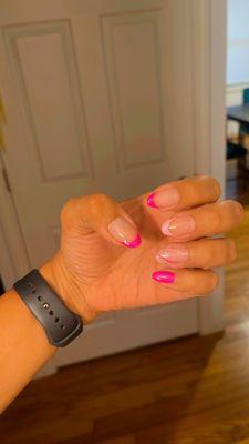 Hot pink French