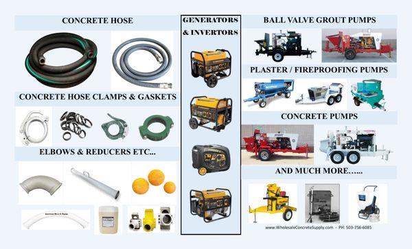 We have the highest quality concrete hose, clamps, reducers and pumps at the lowest possible price.