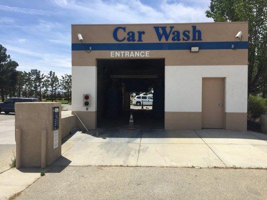 Notice the hazard cones in the middle of the carwash entrance and exit. I have never seen this carwash operational.