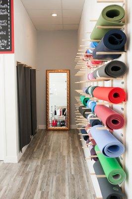 Yoga mat storage is free as part of your monthly membership.