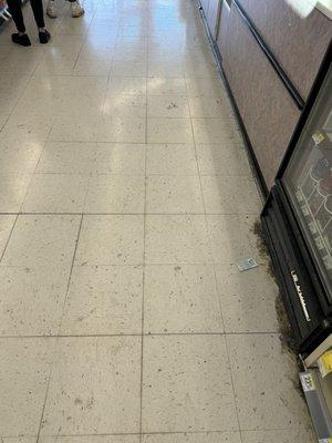 Throughout the store, you will find grime and dirt.