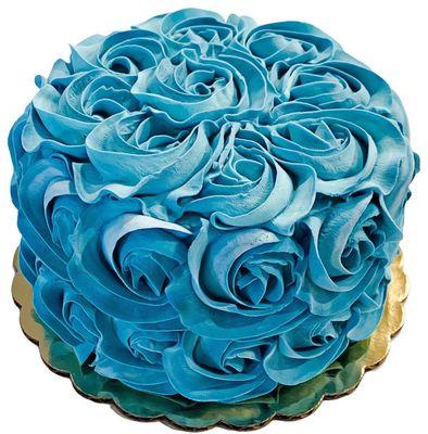 The texture we asked for. We wanted a dark solid teal with this style frosting. The other colors were not our wedding colors