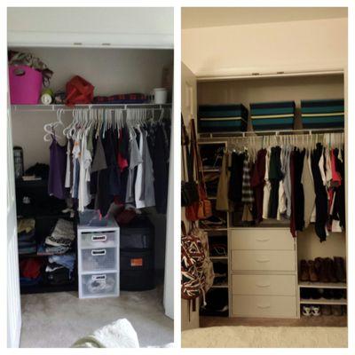 Closet organizing