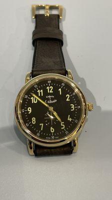 Midsize glow in the dark easy read military watch ..A Galleria J Antonio original .