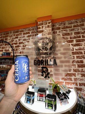 Ceria Brewing Co- Infused (alcohol free) beer at Gorilla RX!