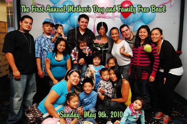 The First Annual Mother's Day and Family Free Bowl Event