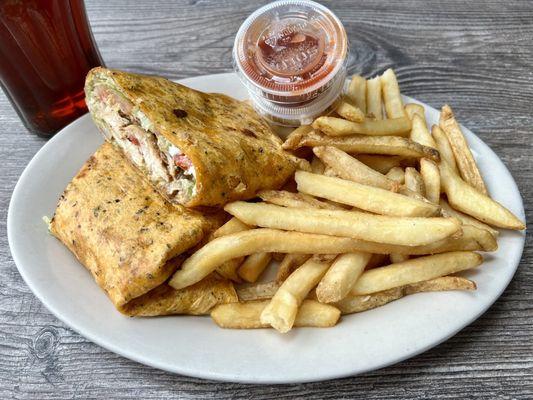 Fiesta Chicken Wrap (includes Fries)