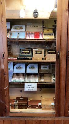 Smoke shop carries a large variety of traditional pipes, tobacco, and cigars.