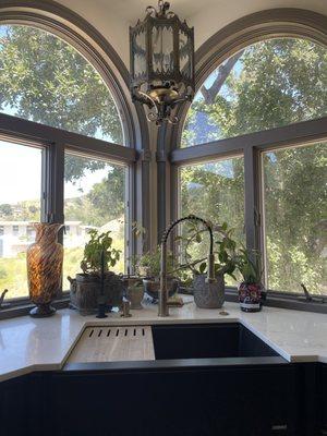 We installed all new plumbing from the floor up in this kitchen. Installed the sink and all the fixtures.