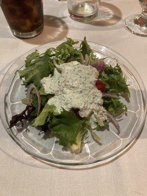 Salad with Cucumber Dill dressing