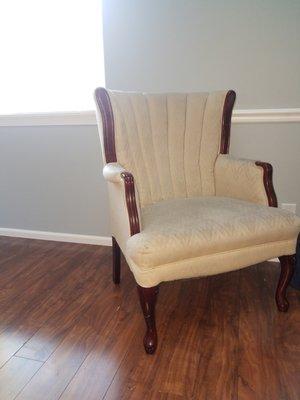 Can you reupholster this chair for me and if so how much and when can you do this?