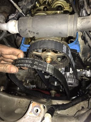 Timing belt replaced done on a honda civic