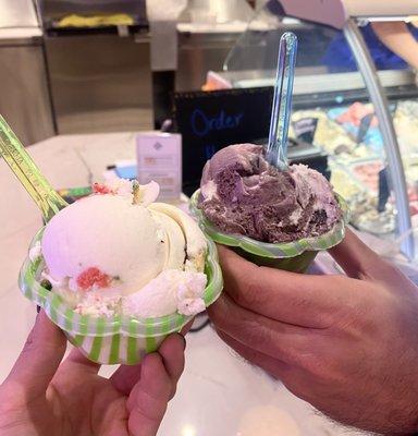 Rainbow cookie and raspberry white chocolate