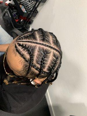 Cornrow design 9 braids