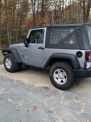 New winter tires and wheels installed.