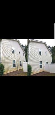 Before & After house wash