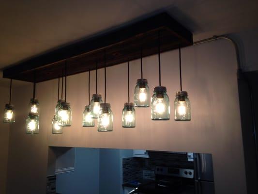 We install custom lighting with dimmer switch.