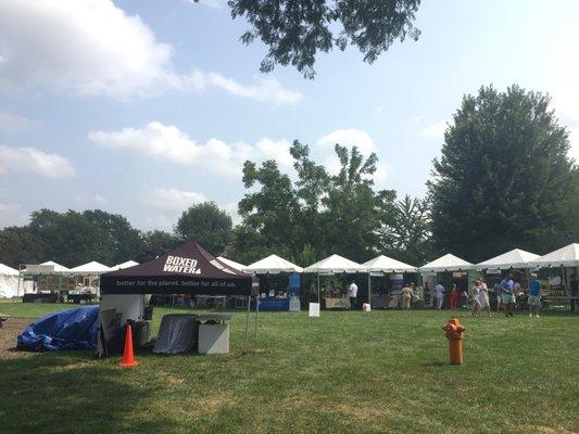 A few tents out of 75 vendors for this year's event 8.25.18