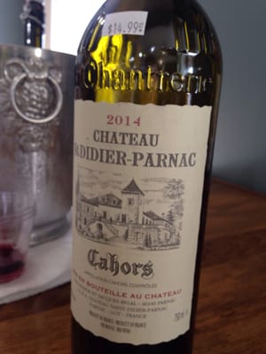 Malbec from Cahors light body inexpensive.  Neat place to learn about wine!