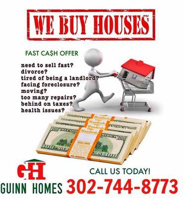 We buy houses fast with cash