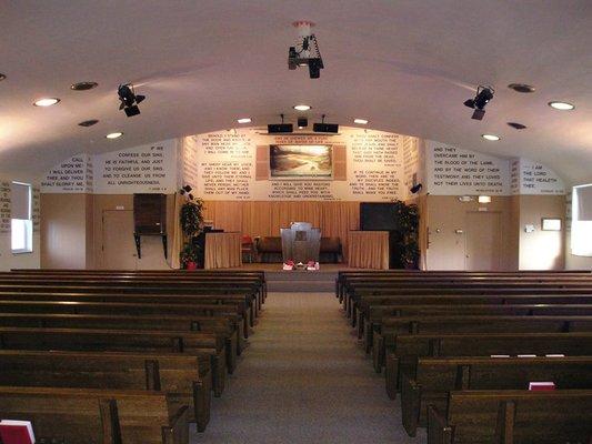 A view of the sanctuary.