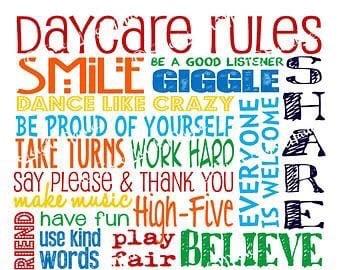 Our daycare rules