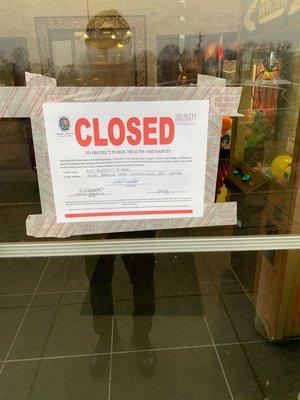 store closed by health department