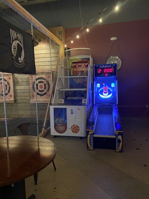 Skee ball and basketball