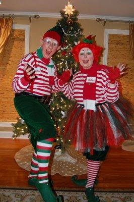 Jingles and Belle (Elf clowns)