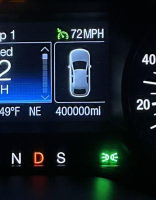 My car as it hit the 400,000