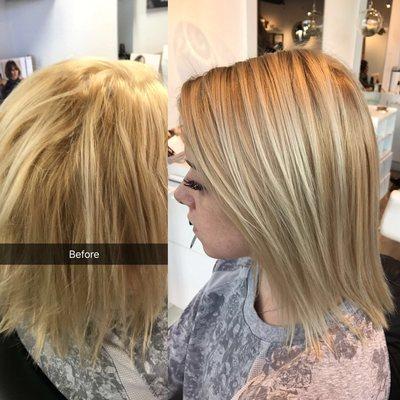 Textured Bob with highlights