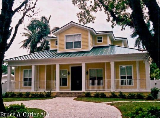 Bruce A. Cutler - Architect in Naples Florida. One of the homes he designed in Old Naples.