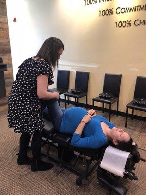 Pre-natal soft tissue techniques to improve the function of the lower back and hips