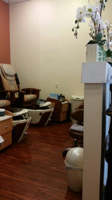 Pedicure chairs...There are three.