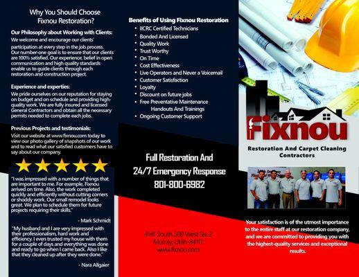 Fixnou water damage restoration in salt lake city utah