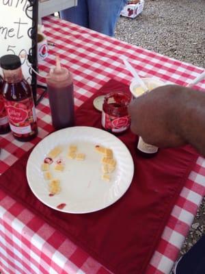 Free samples of homemade jam