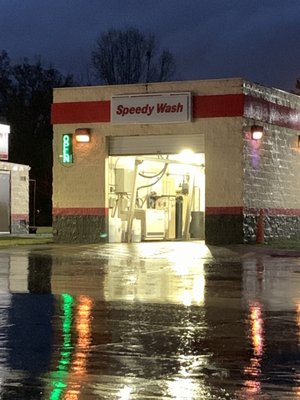 Speedway offers a car wash with a discount if you gas up at the air pumps