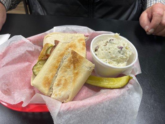 Cuban Sandwich with Potato Salad