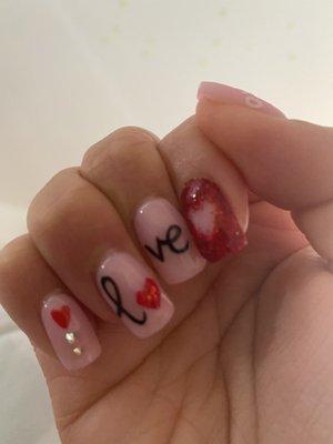 Valentines nails design