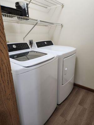 Full washer and dryer