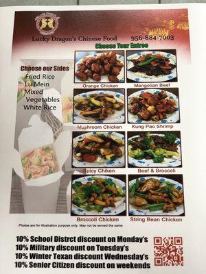 Kung Pao Beef, orange chicken, Mongolian beef