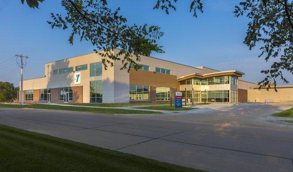 YMCA entrance (connected to the hospital and clinic).