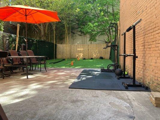 Backyard workout space