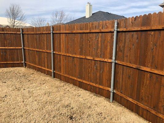 New cedar fence we built and stained for this hail restoration client