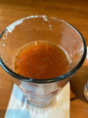 Michelada, no tajin, heavy celery salt