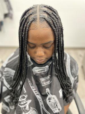 Medium knotless braids