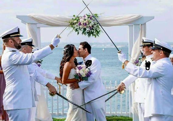 Beautiful Coronado Cays Yacht Club wedding for this amazing Navy couple.