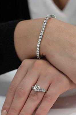 tennis bracelet an engagement ring